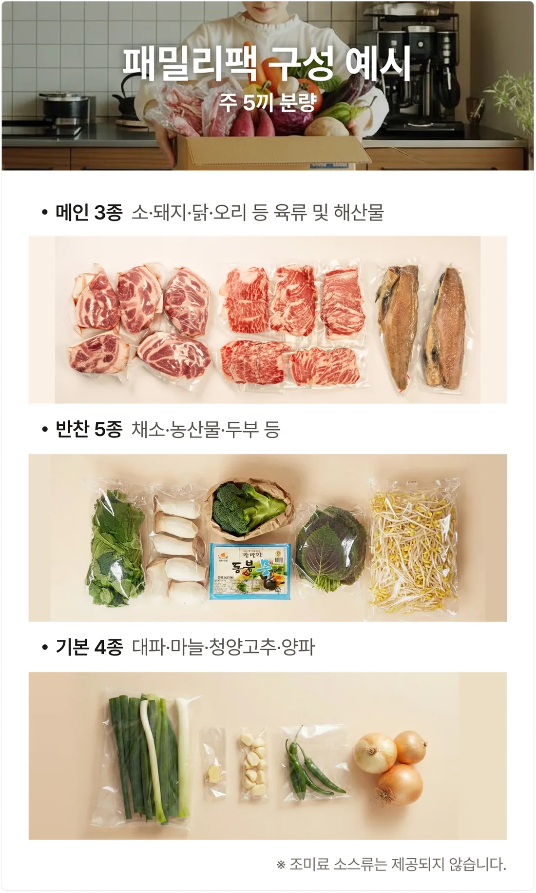패밀리팩 구성 예시